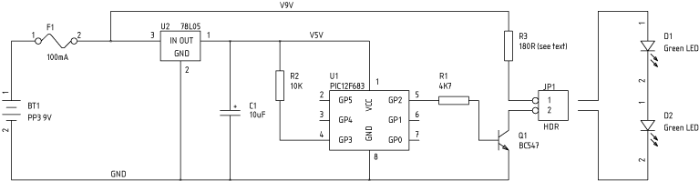 eye blink circuit diagram